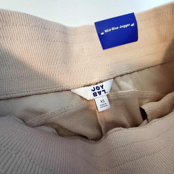 JoyLab Mid-Rise Jogger PantsSize  XS Beige Elastic waistband with drawstring - Picture 5 of 10